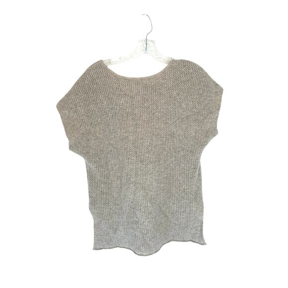 Sundance Gray Knit Crew Neck Pullover Short Sleeve Cashmere Sweater Size Medium - Picture 6 of 8